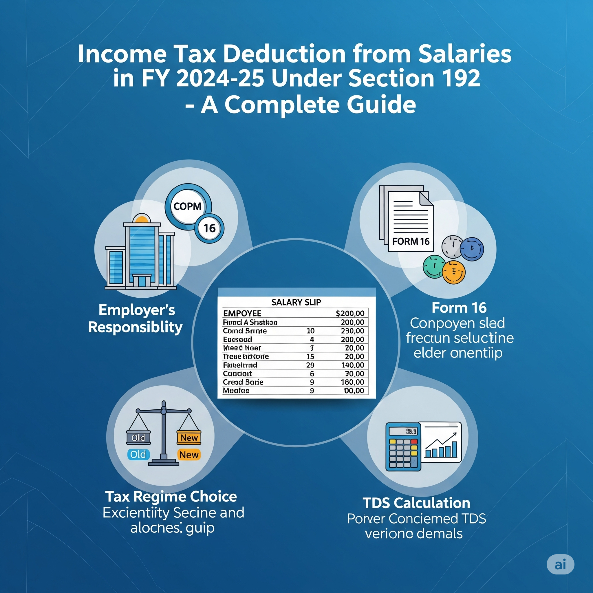 Income Tax Deduction from Salaries in Financial Year 2024-25 Under Section 192 – A Complete Guide