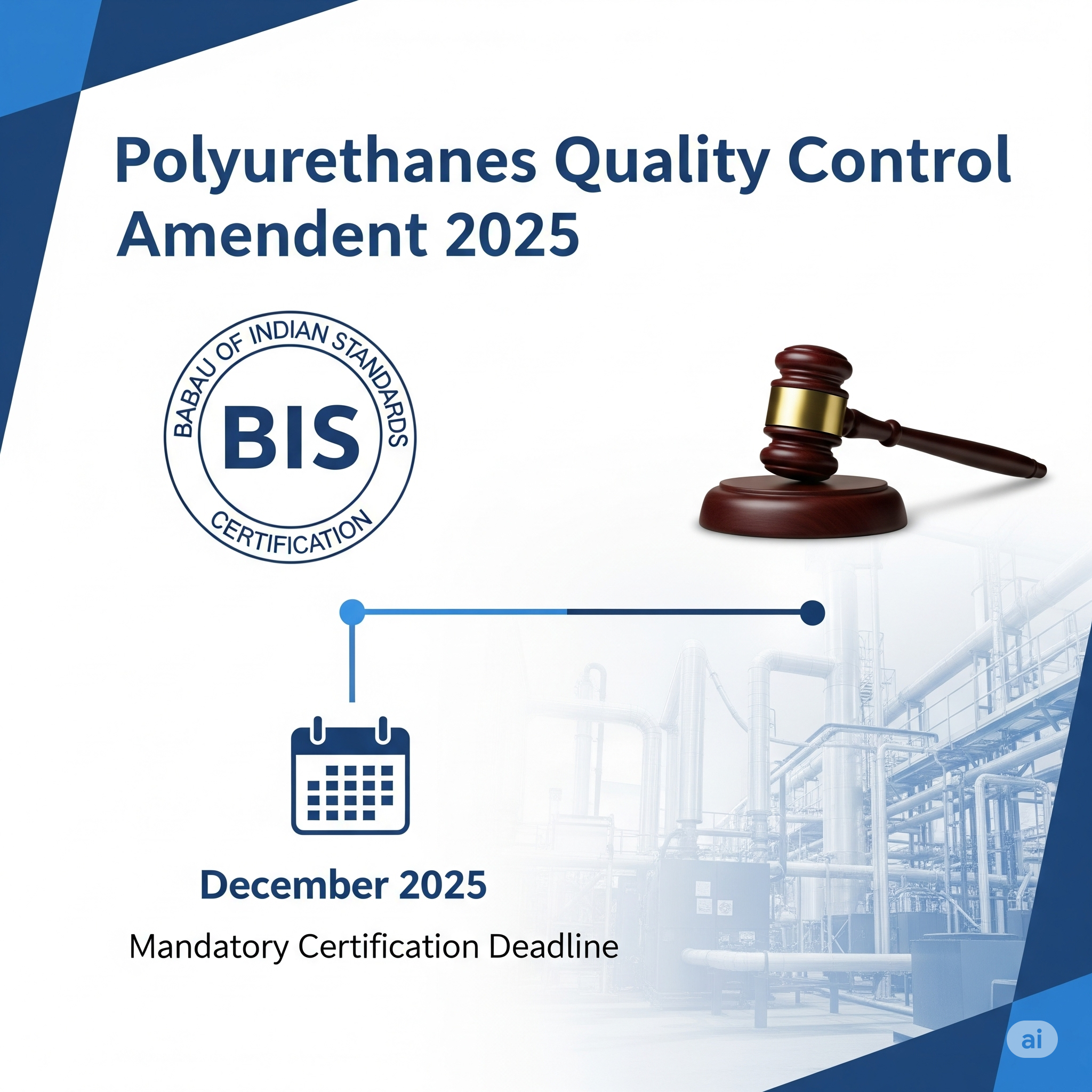 Polyurethanes Quality Control Amendment 2025 BIS Certification Mandatory by December 2025 – Govt Notifies Amendment
