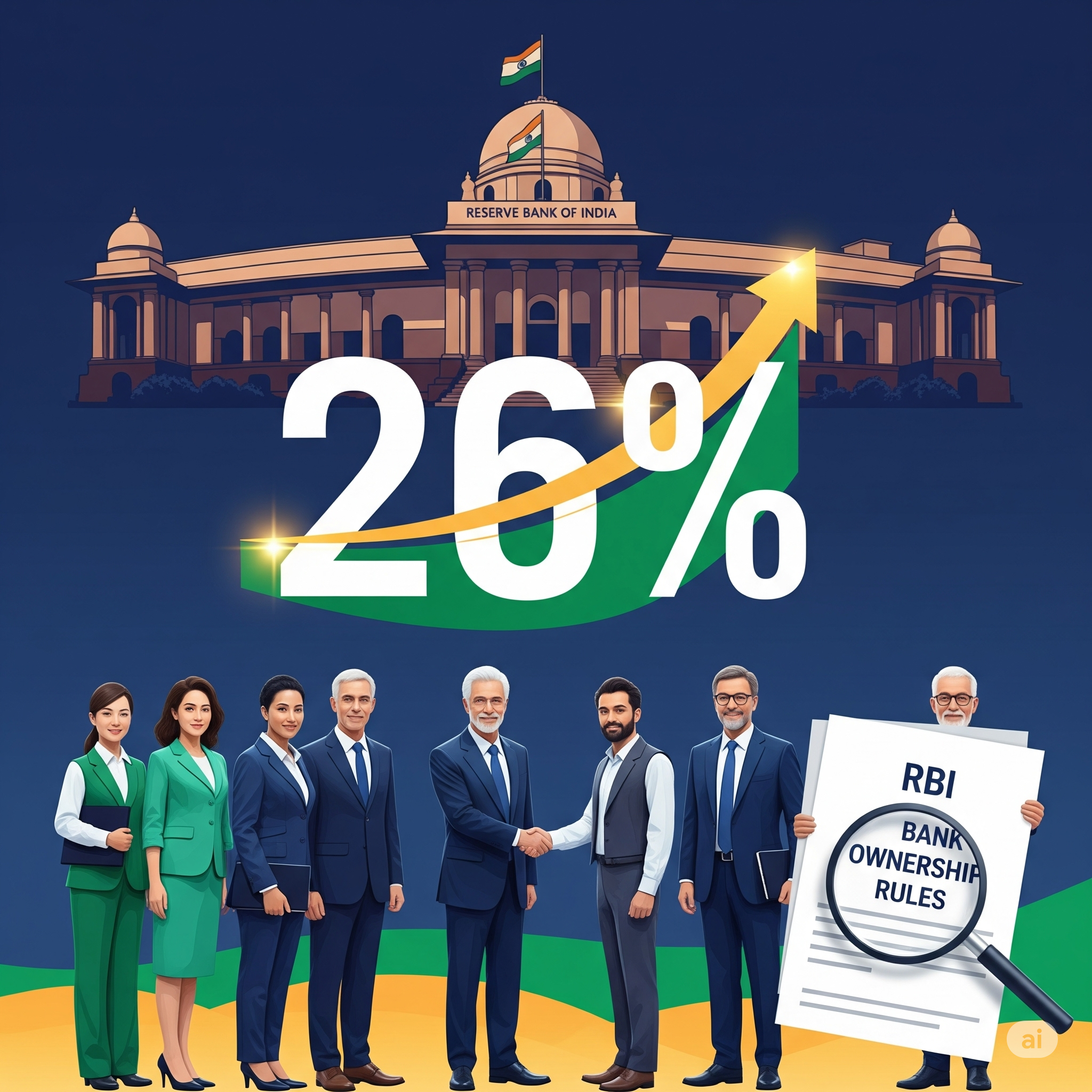 RBI Bank Ownership Rules Under Review – Positive Shift Towards 26% Foreign Stake