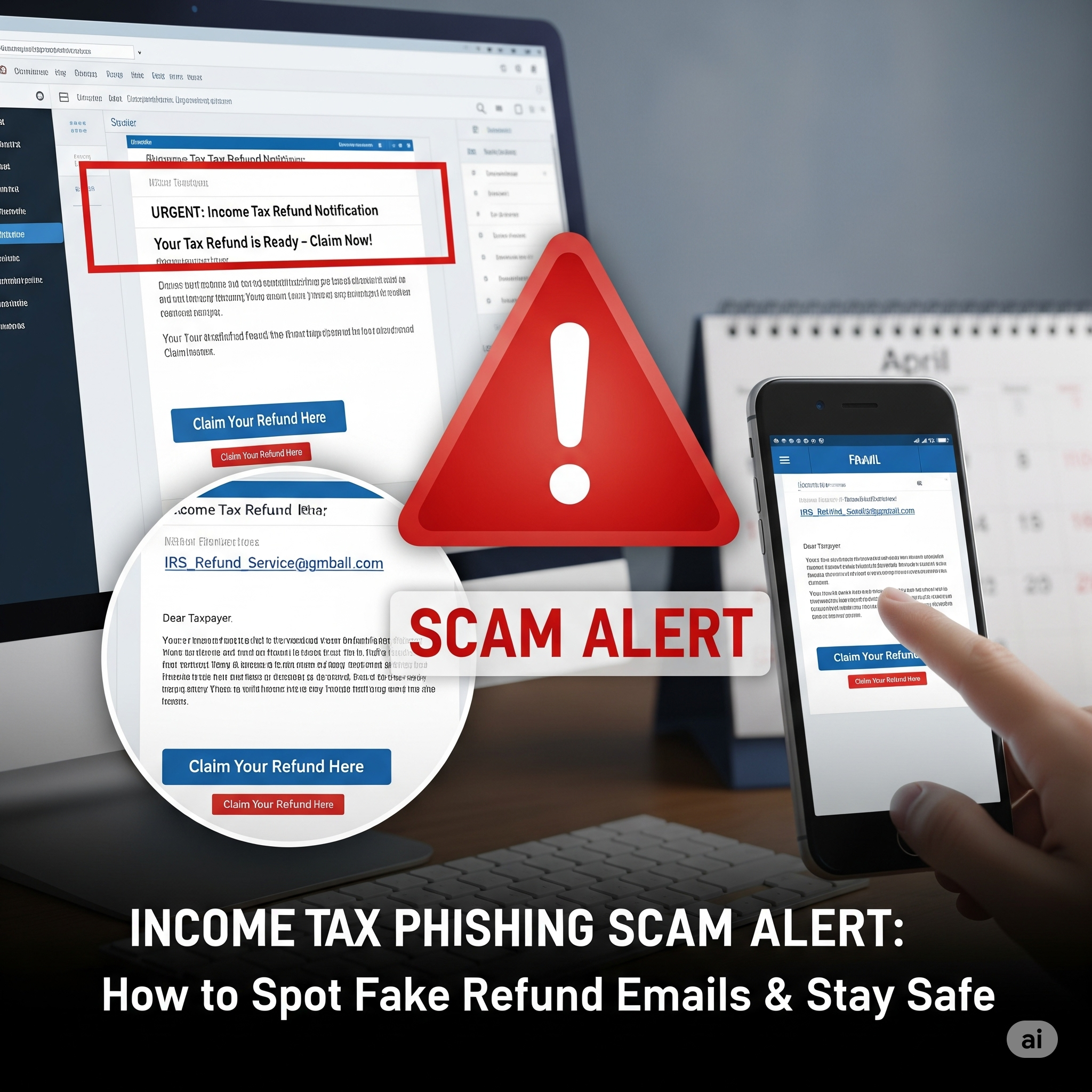Income Tax Phishing Scam Alert: How to Spot Fake Refund Emails & Stay Safe